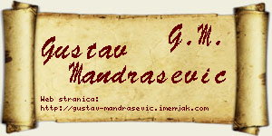 Gustav Mandrašević vizit kartica